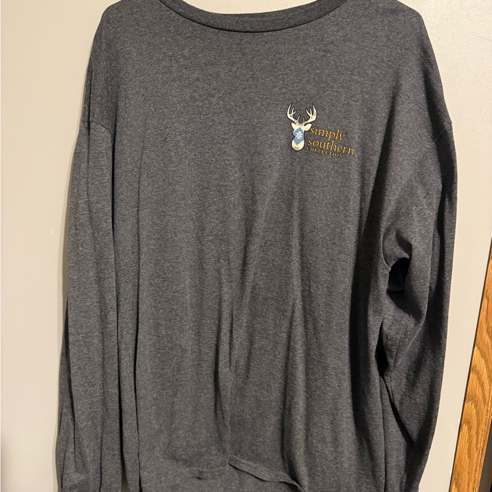 Simply Southern Charcoal Long Sleeve Tee